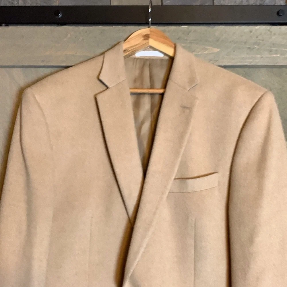 Lauren Ralph Lauren tan camel hair blazer jacket Size 44L
